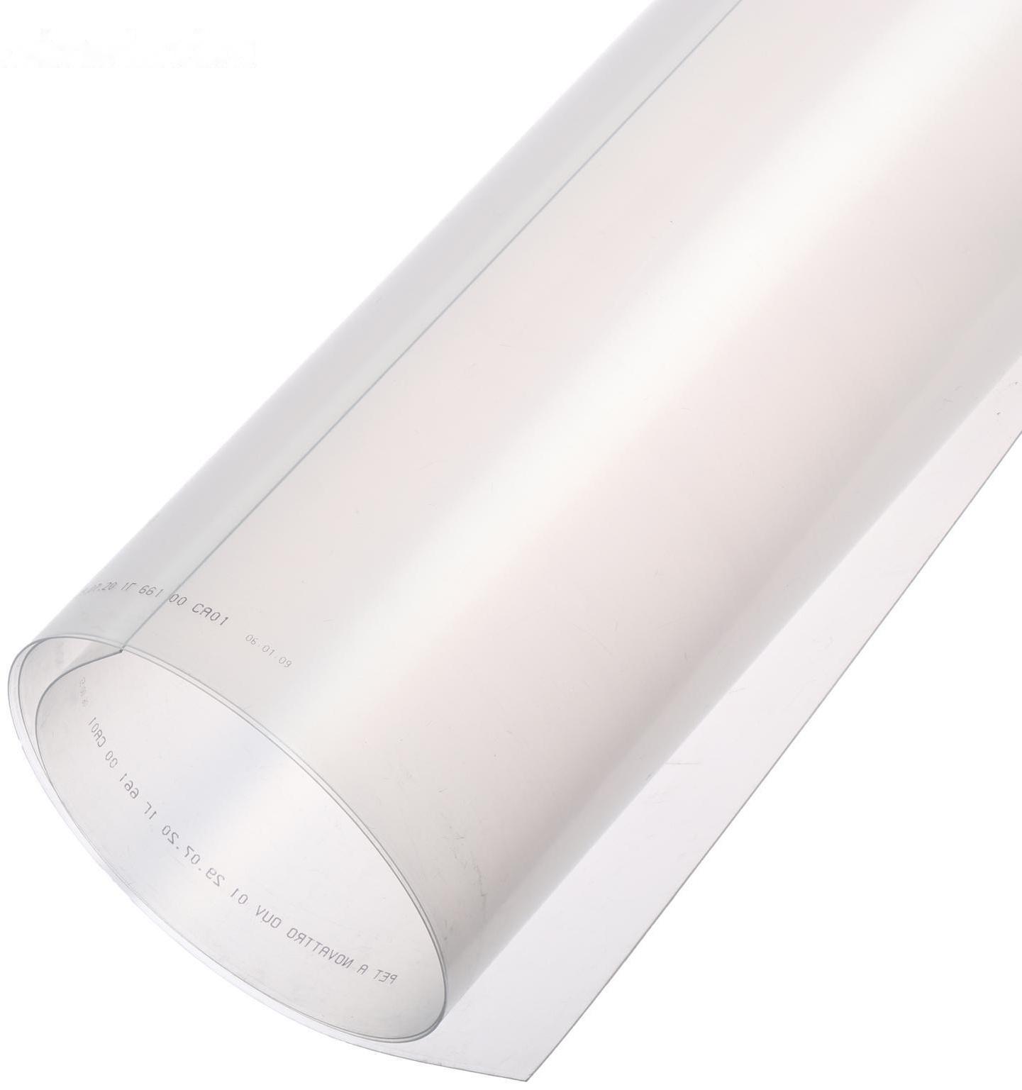 Лист ПЭТ-А, толщина 1 мм, 2,05 × 1,25 м, без УФ, прозрачный