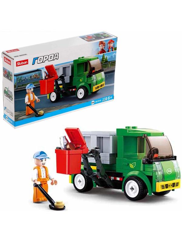 Конструктор Город «Мусороуборочная машина», 118 деталей
