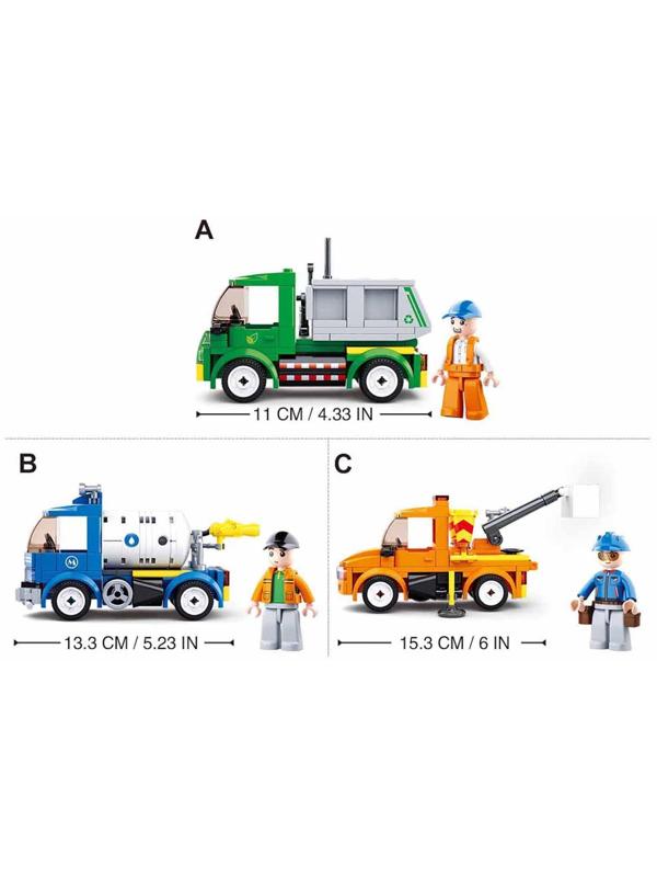 Конструктор Город «Мусороуборочная машина», 118 деталей