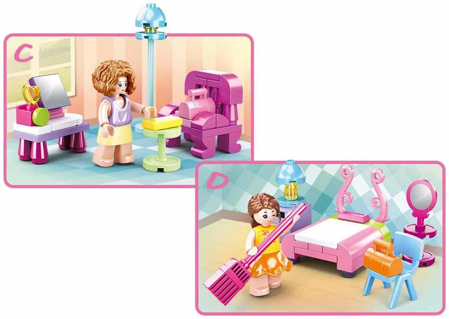 Конструктор Розовая мечта «Спальная комната», 42 детали