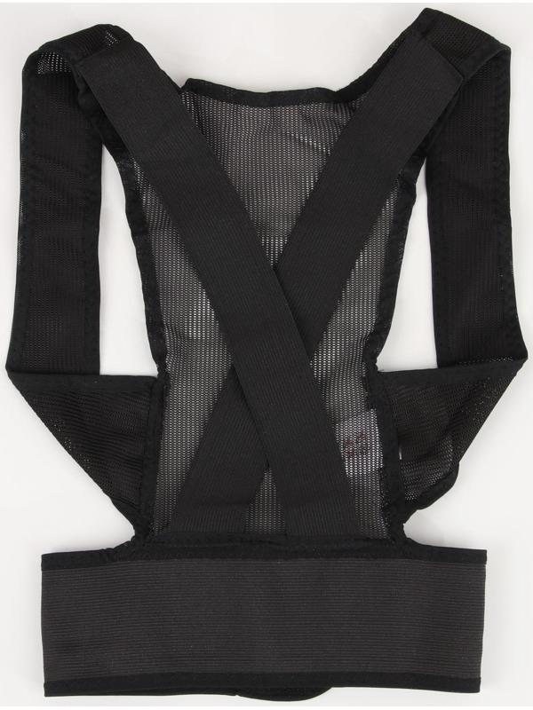 Массажёр-фиксатор для осанки, на липучках, размер M, цвет чёрный