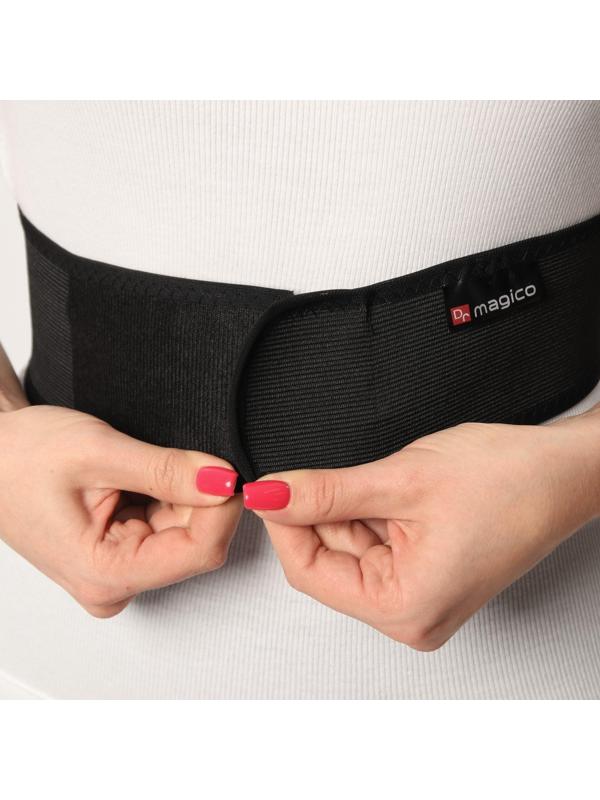 Массажёр-фиксатор для осанки, на липучках, размер L, цвет чёрный