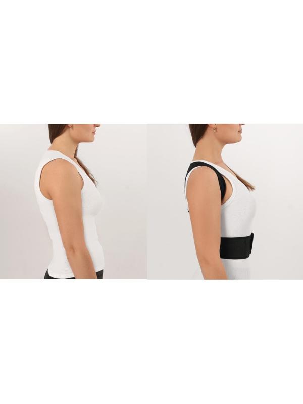 Массажёр-фиксатор для осанки, на липучках, размер L, цвет чёрный