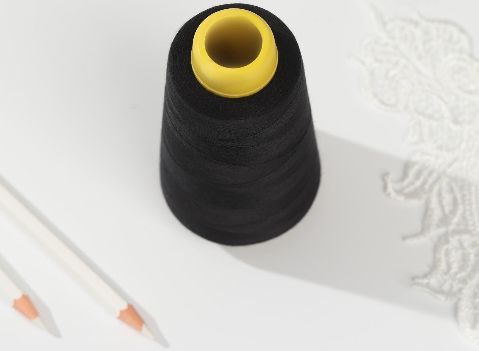 Нитки 50/2, 2700 м, цвет чёрный