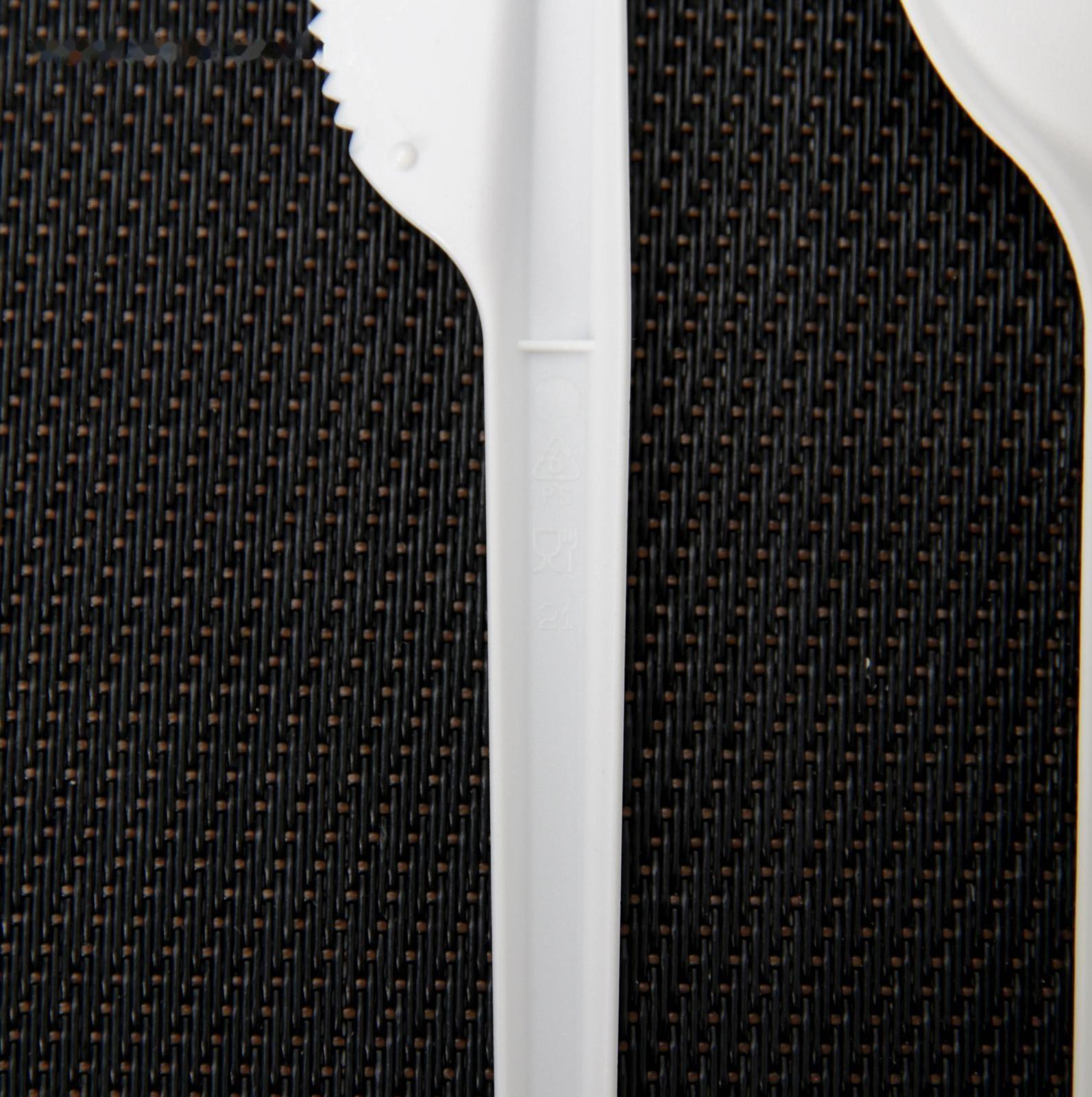 Набор одноразовых столовых приборов 5 в 1: вилка, ложка, нож, салфетка, зубочистка, цвет белый