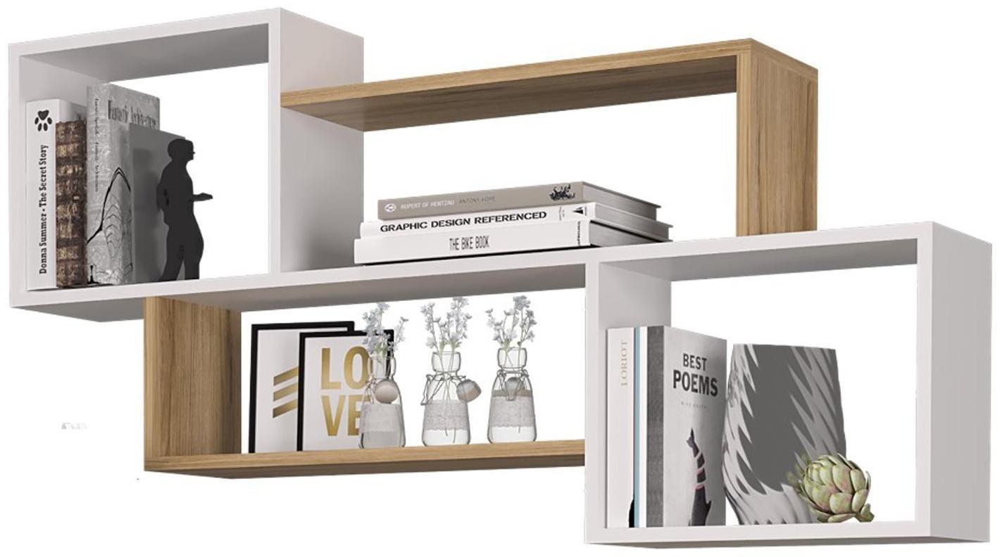 Полка навесная Лайт, 1150х622х186, Белый/Дуб золотой