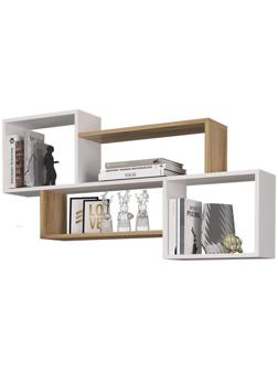 Полка навесная Лайт, 1150х622х186, Белый/Дуб золотой