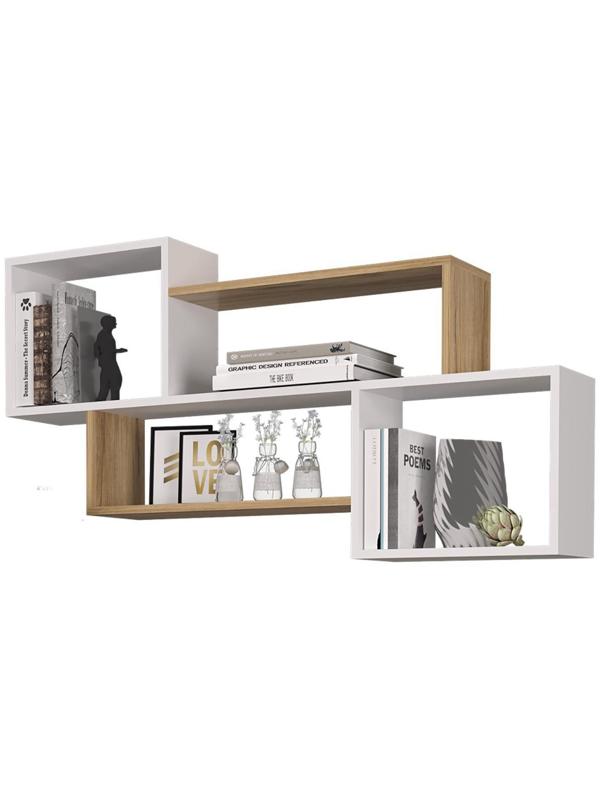 Полка навесная Лайт, 1150х622х186, Белый/Дуб золотой