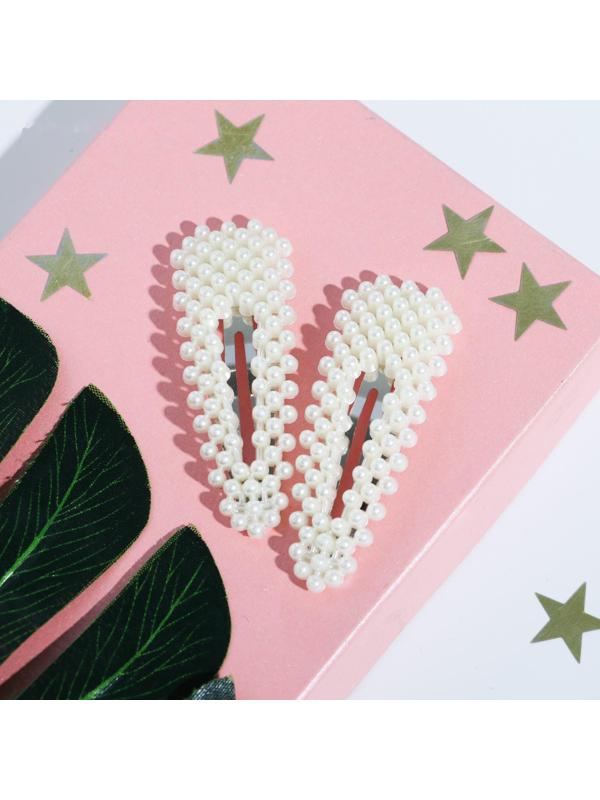 Заколки для волос «Будь стильной кисой», жемчуг, 2 шт.