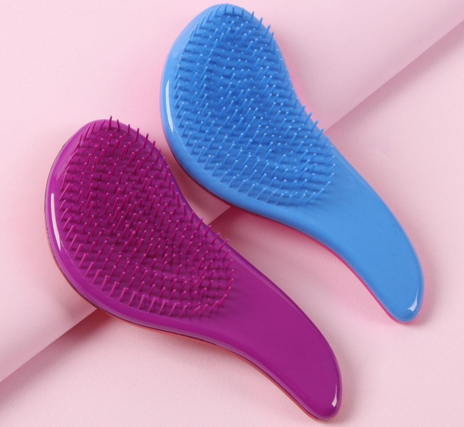 Расчёска массажная, 5,5 × 15 см, цвет МИКС