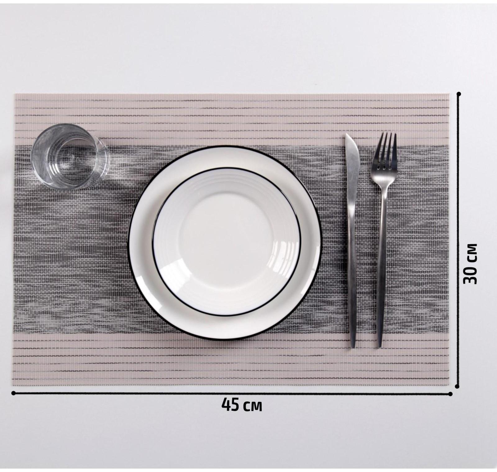 Салфетка сервировочная на стол «Космос», 45×30 см, цвет серый