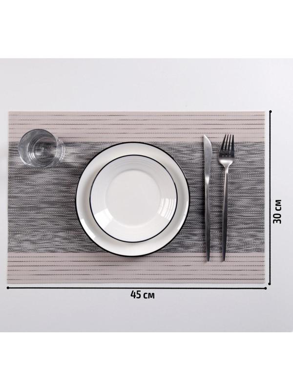 Салфетка сервировочная на стол «Космос», 45×30 см, цвет серый