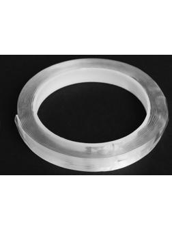 Клейкая нано лента TORSO, прозрачная, двусторонняя, акриловая 10 мм × 3 м