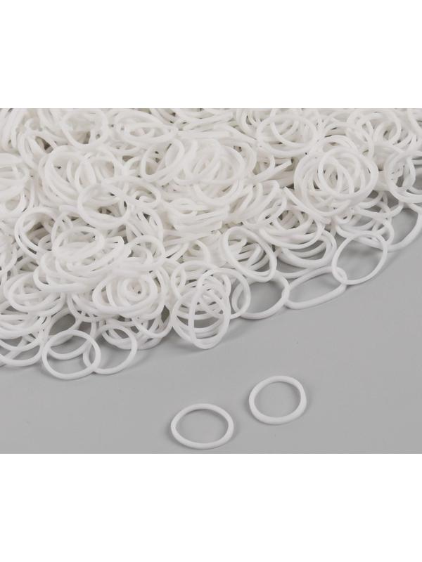 Набор парикмахерских резинок для создания прически, d = 1,3 см, 50 гр, цвет белый