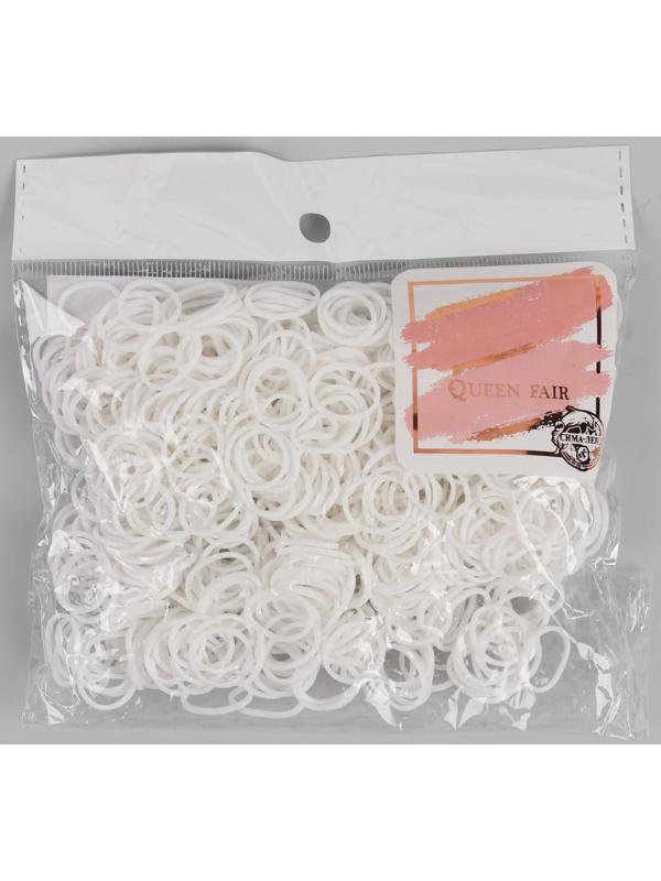 Набор парикмахерских резинок для создания прически, d = 1,3 см, 50 гр, цвет белый
