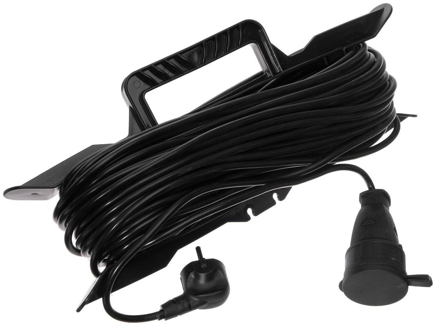 Удлинитель на каркасе 1 розетка, 30м, 10А, ПВС 3х0.75 мм2,c з/к, IP44,