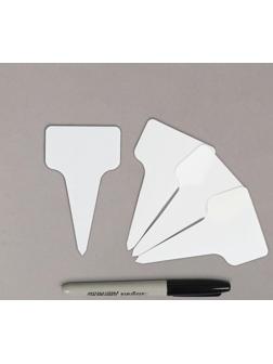 Ярлыки садовые для маркировки, 10 см, с маркером, набор 25 шт., пластик, МИКС