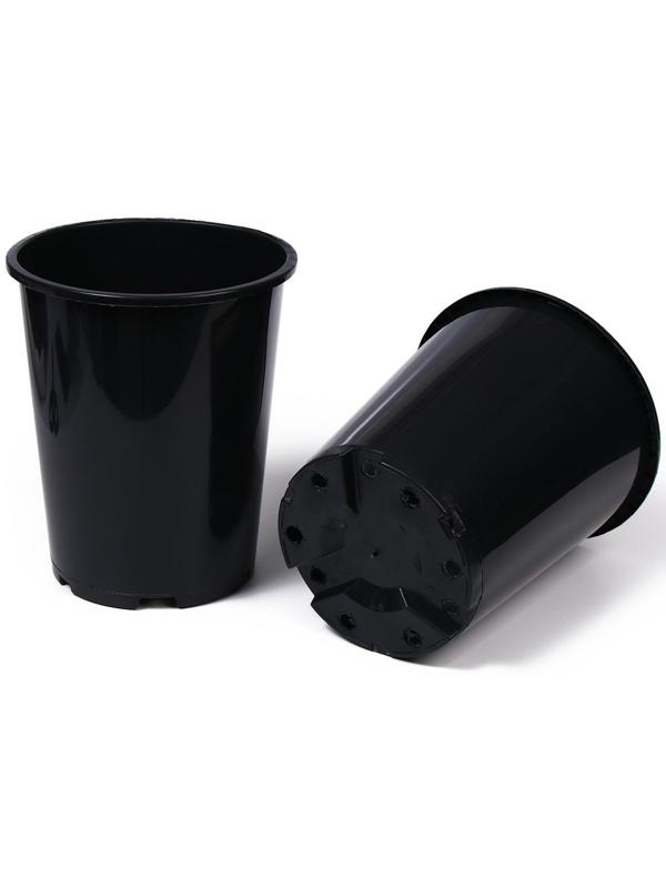 Горшок для рассады, 7 л, d = 22 см, h = 26 см, чёрный, Greengo