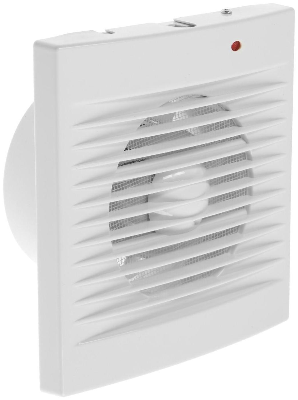 Вентилятор вытяжной ZEIN LOF-01, d=100 мм, 220 В, 15 Вт, москитная сетка, белый