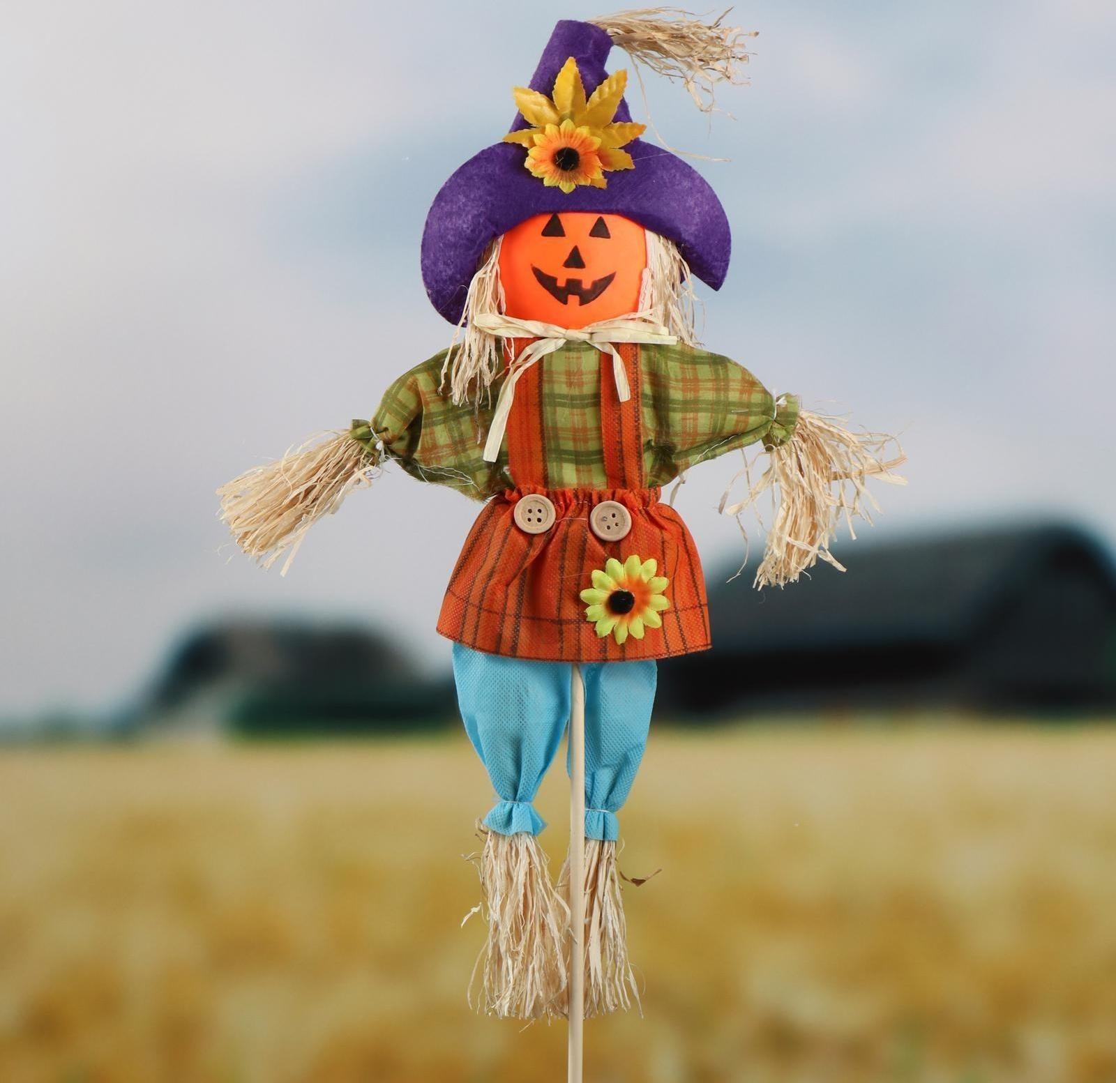 Огородное пугало «Тыква», h = 80 см, МИКС