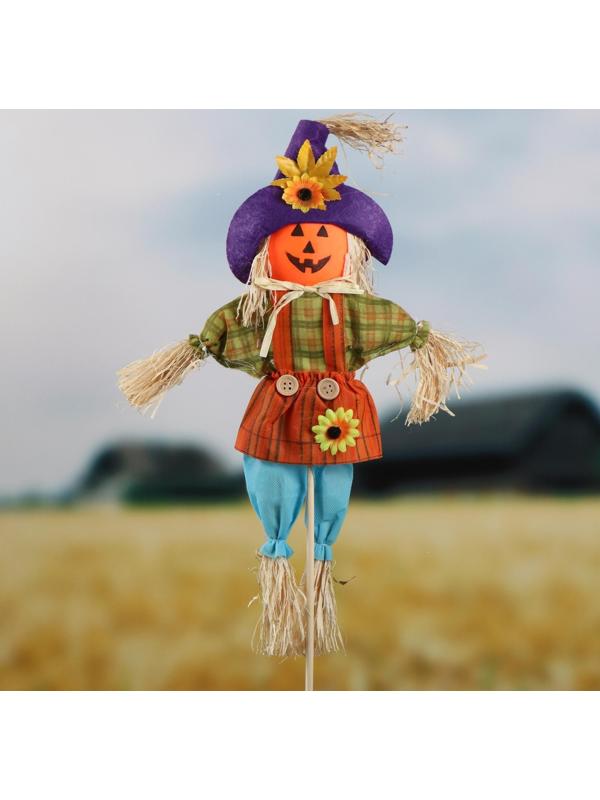 Огородное пугало «Тыква», h = 80 см, МИКС