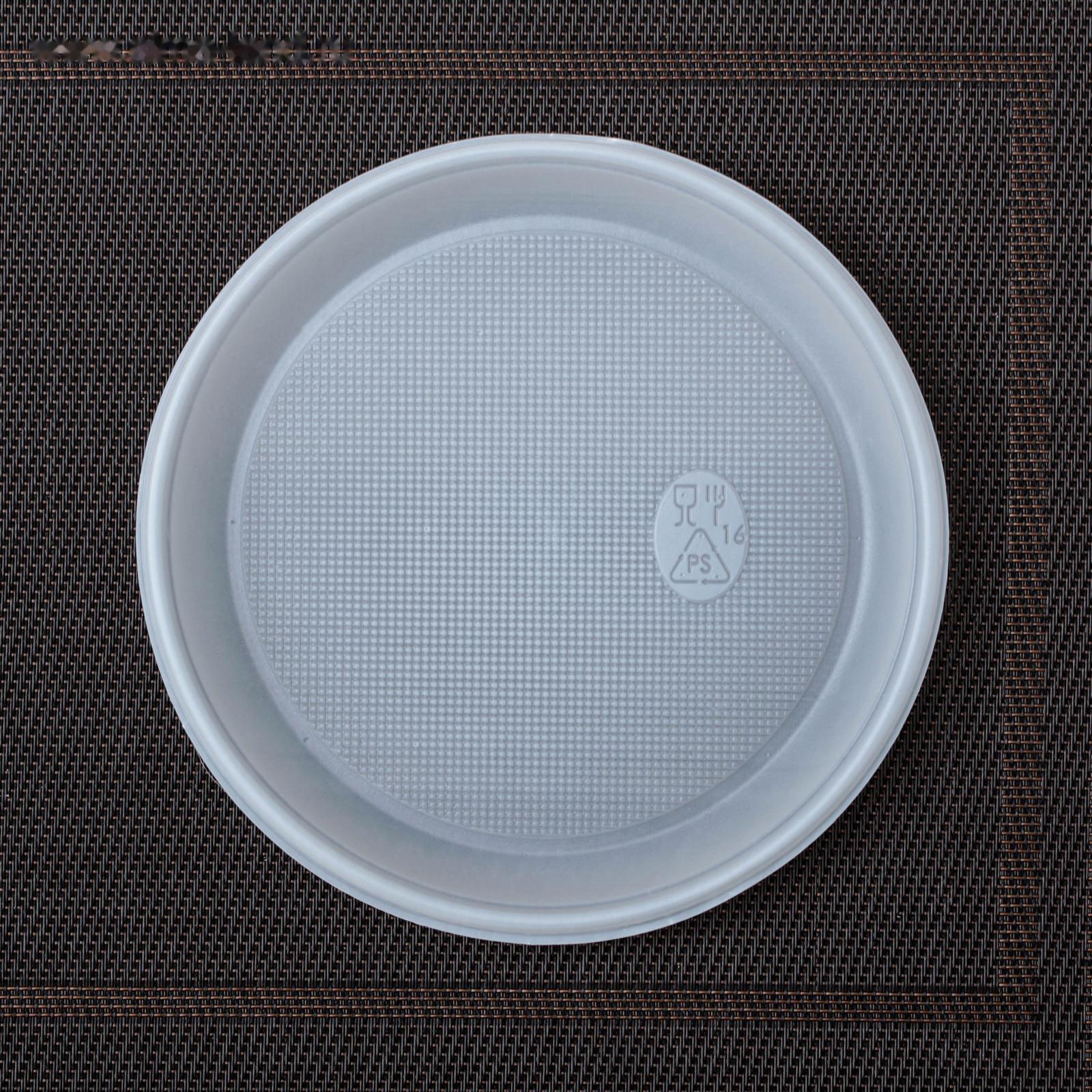 Набор одноразовых тарелок, d=17 см, 10 шт, цвет белый