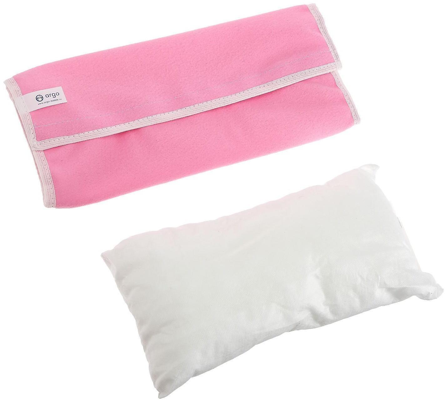 Подушка - накладка ARGO, детская, на ремень безопасности, розовая 29х11х9 см