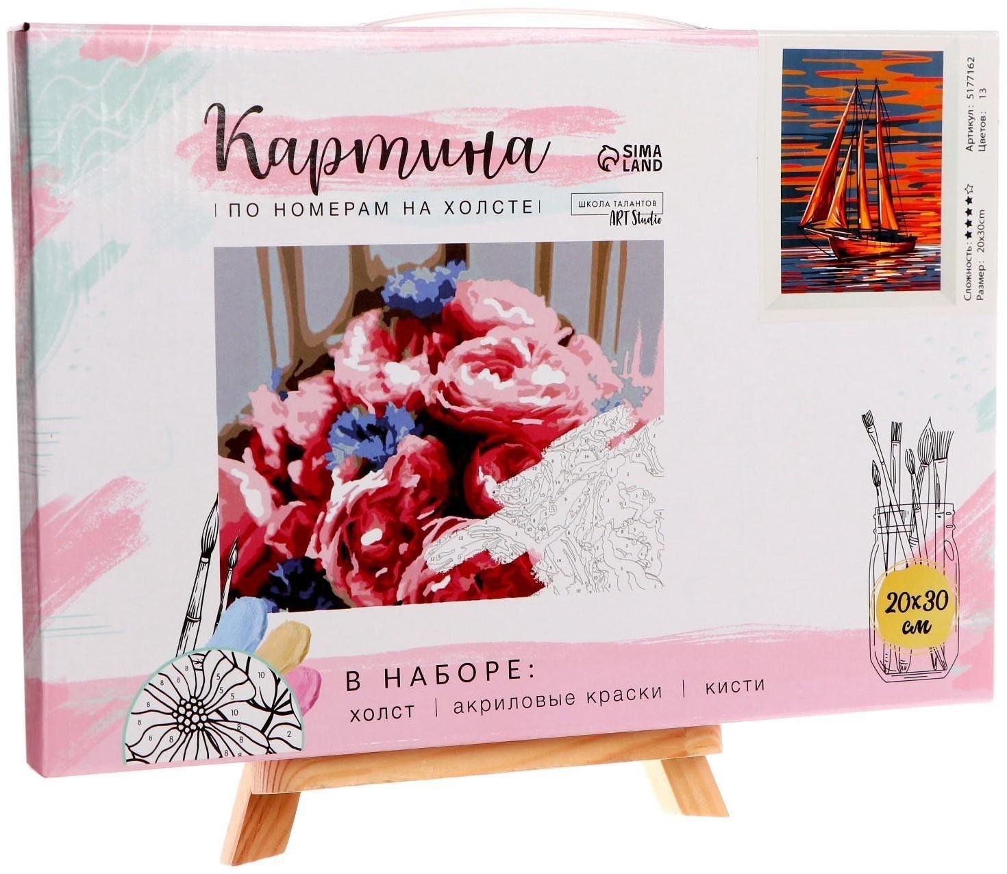 Картина по номерам на холсте с подрамником «Яхта в открытом море», 30х20 см