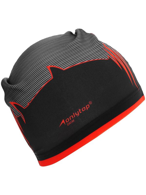 Шапочка для плавания мужская тканевая ONLYTOP Kids «Акула», обхват 54-60 см