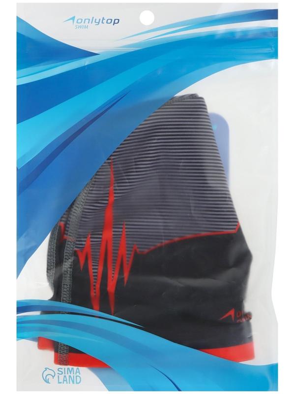 Шапочка для плавания мужская тканевая ONLYTOP Kids «Акула», обхват 54-60 см