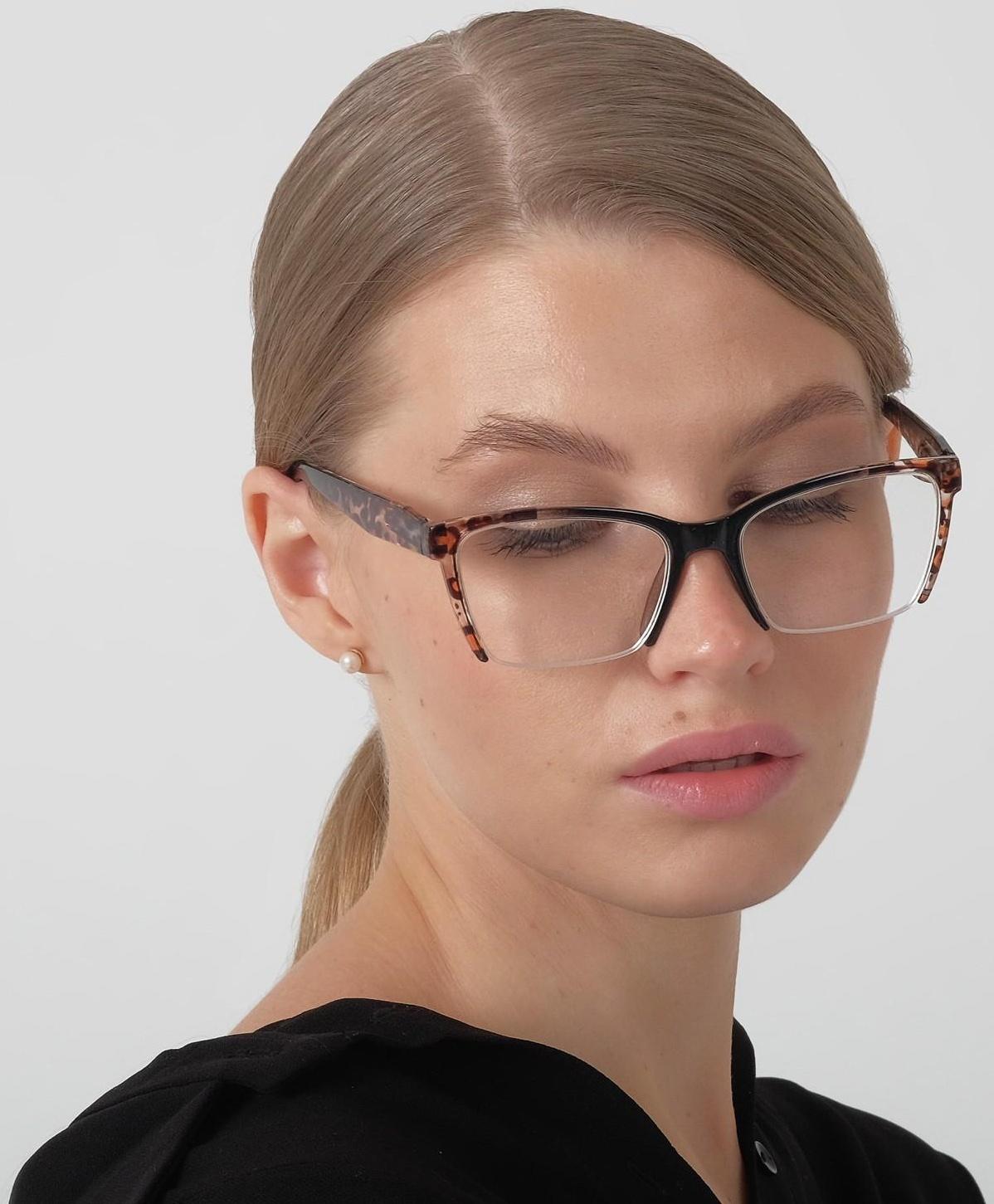 Готовые очки Восток 6636, цвет коричневый, отгибающаяся дужка, -2,5