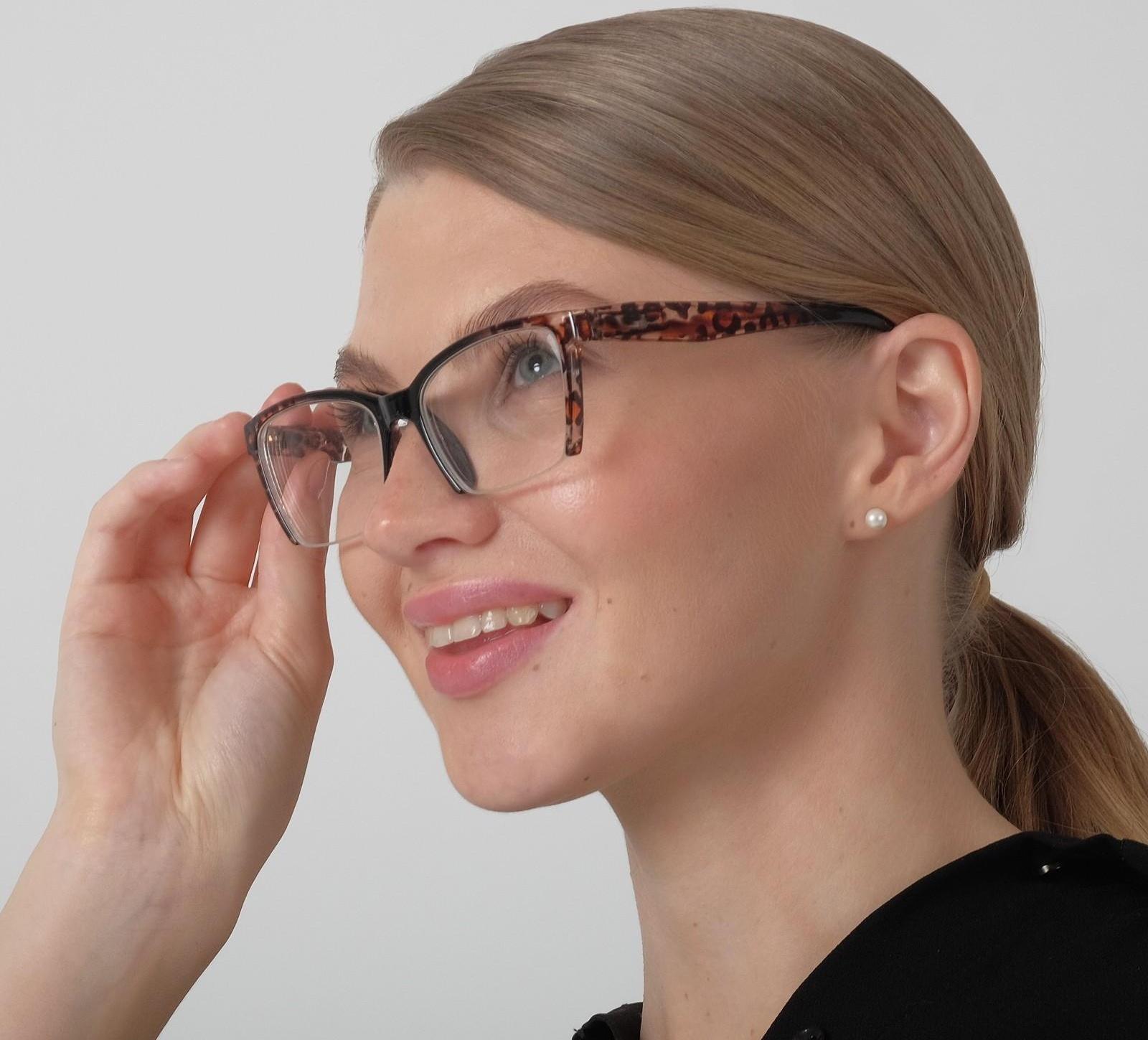 Готовые очки Восток 6636, цвет коричневый, отгибающаяся дужка, -2,5