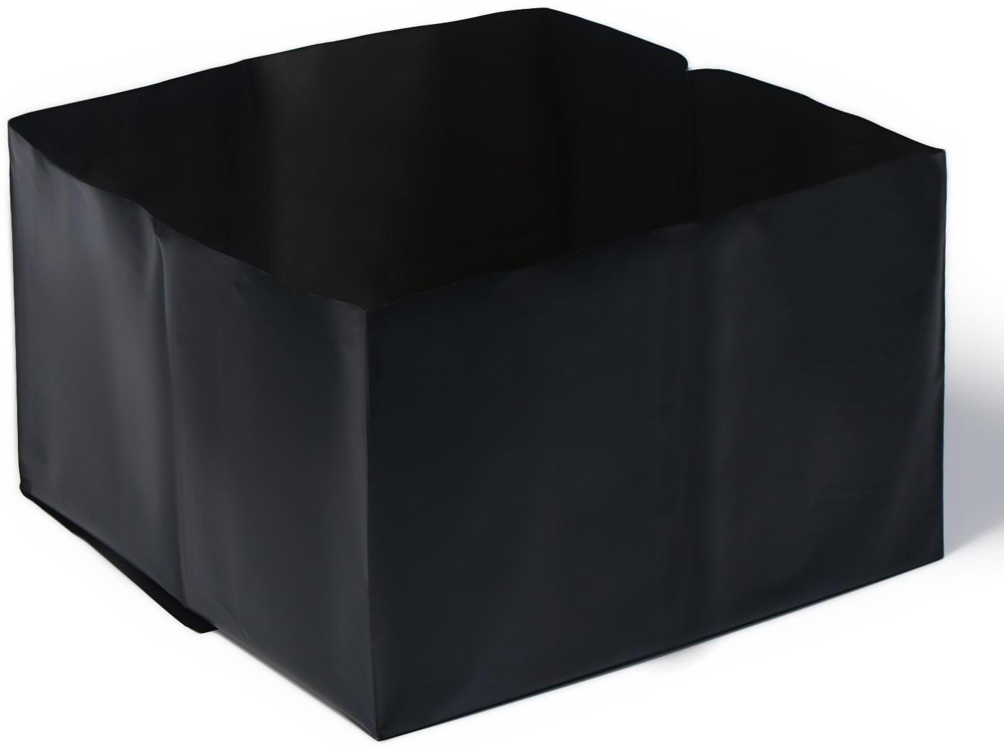 Пакет для рассады, 12 л, 16 × 25 см, толщина 120 мкм, с перфорацией, чёрный