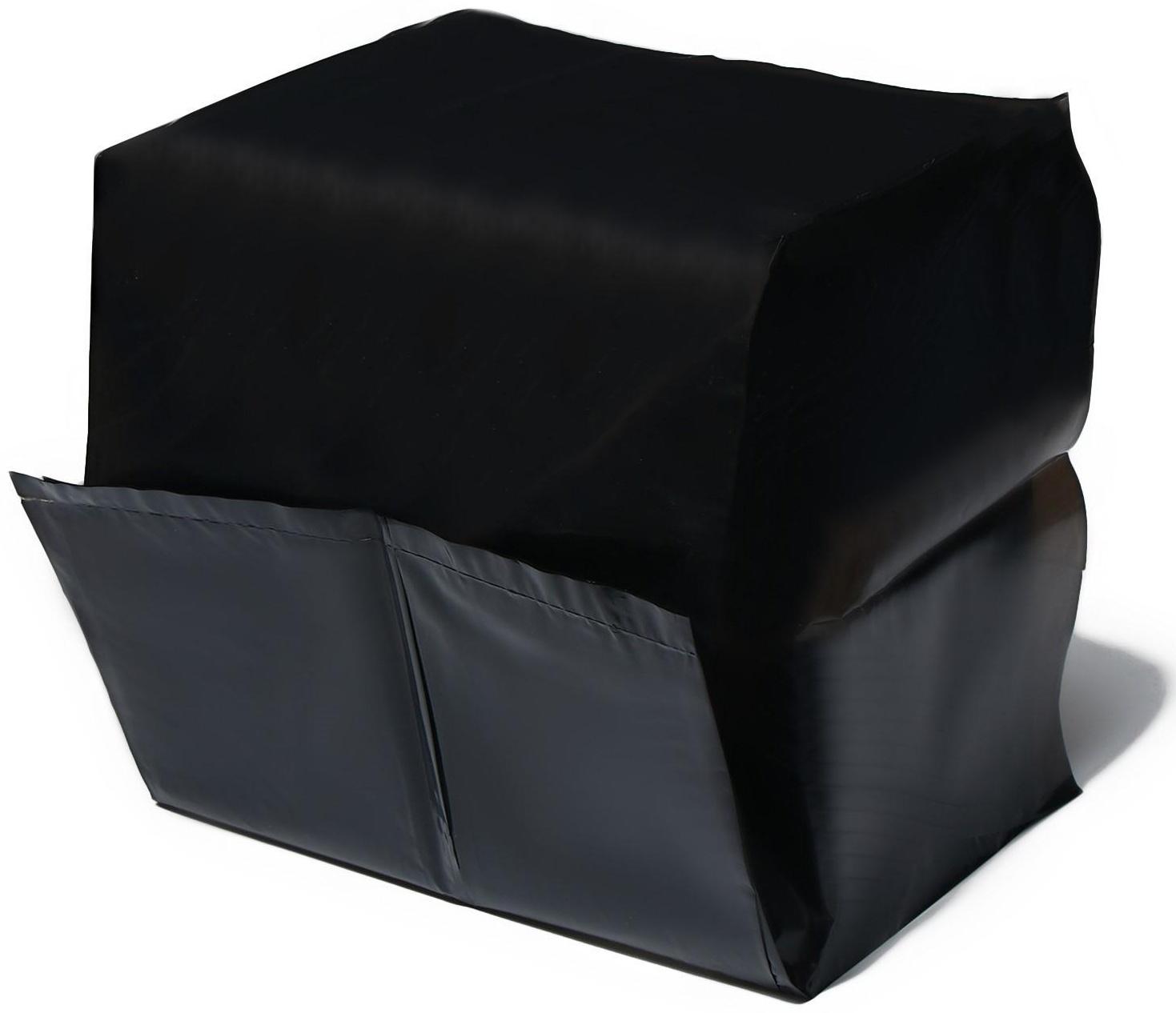 Пакет для рассады, 12 л, 16 × 25 см, толщина 120 мкм, с перфорацией, чёрный