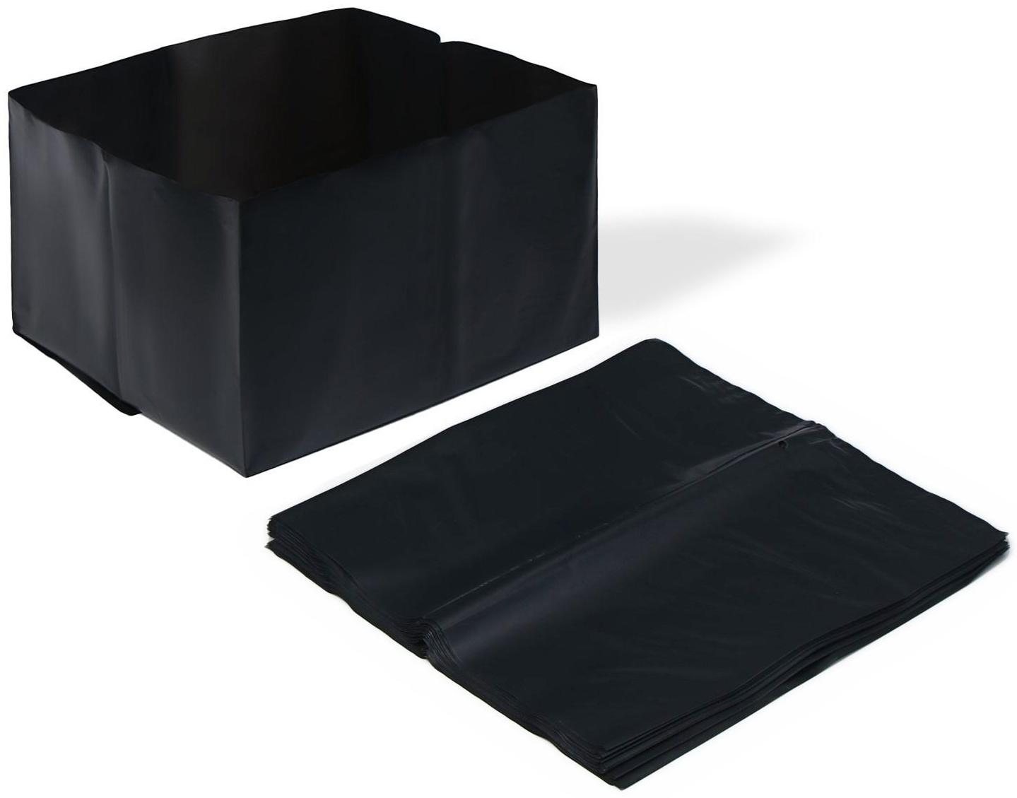 Пакет для рассады, 12 л, 16 × 25 см, толщина 120 мкм, с перфорацией, чёрный