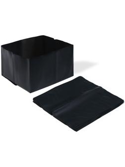 Пакет для рассады, 12 л, 16 × 25 см, толщина 120 мкм, с перфорацией, чёрный