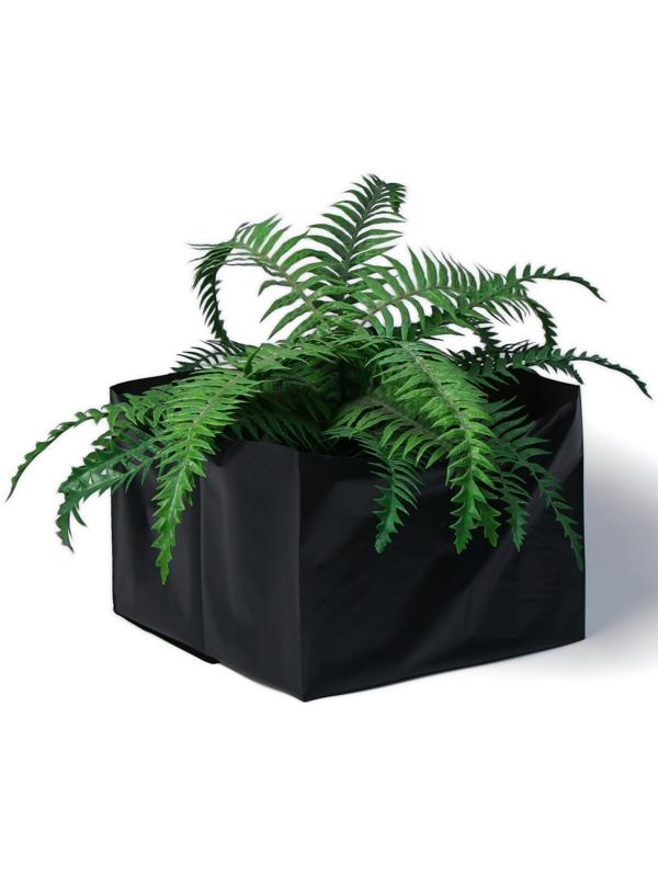 Пакет для рассады, 12 л, 16 × 25 см, толщина 120 мкм, с перфорацией, чёрный