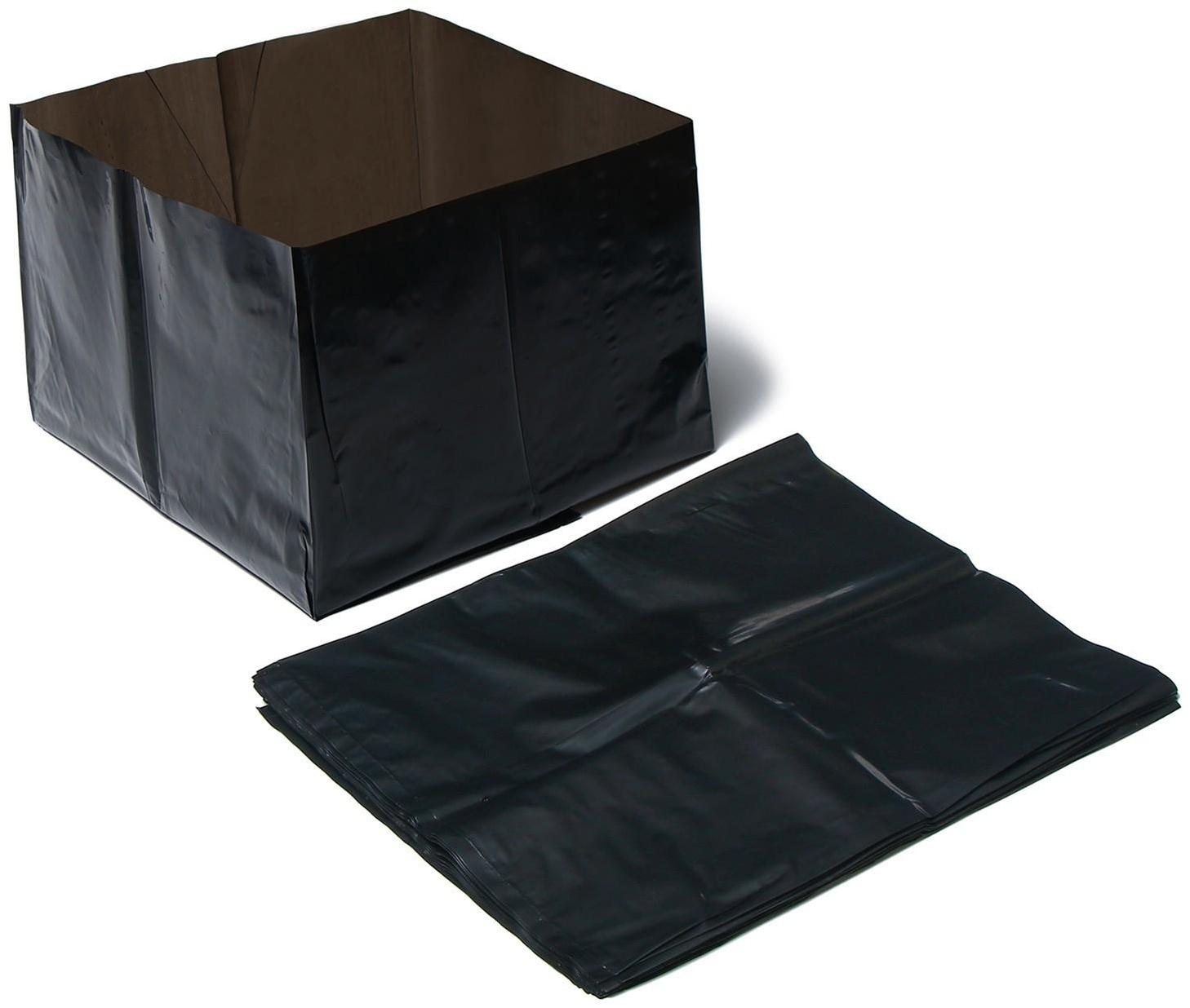 Пакет для рассады, 24 л, 32 × 40 см, полиэтилен толщиной 120 мкм, с перфорацией, чёрный, Greengo