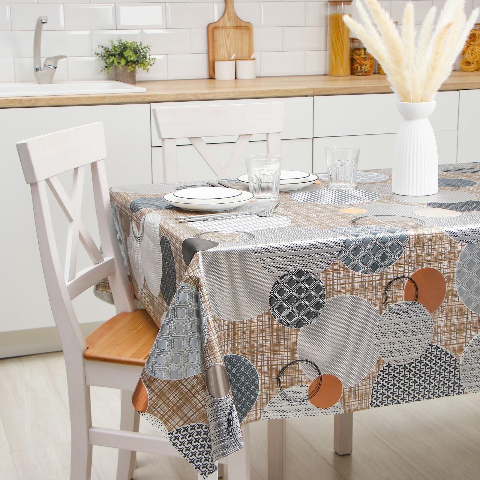 Клеёнка столовая на тканой основе «Конфетти», рулон 20 метров, ширина 137 см