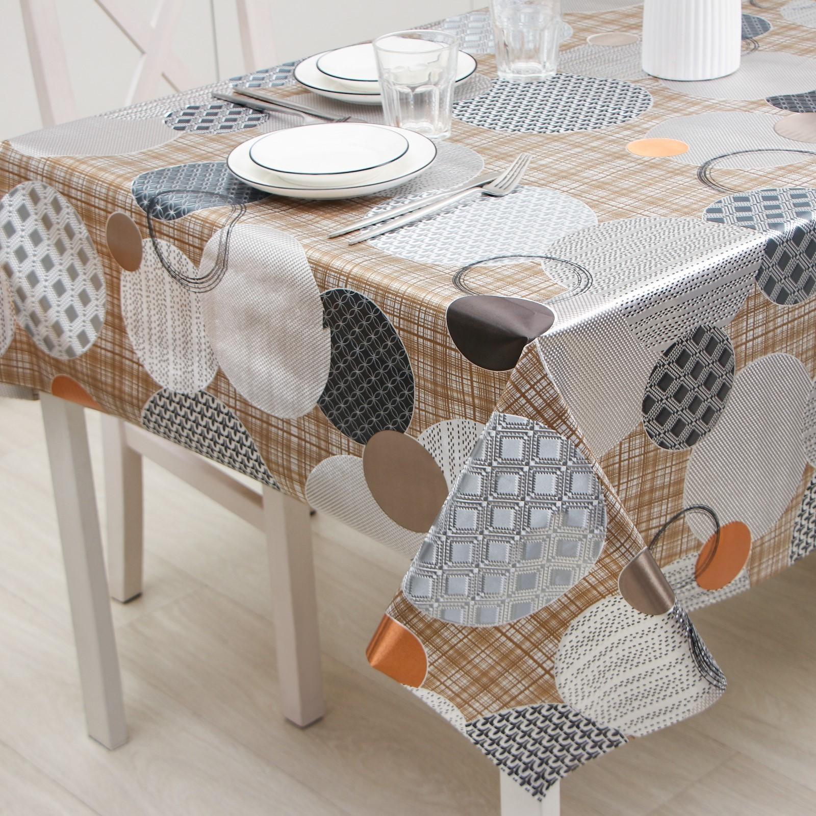 Клеёнка столовая на тканой основе «Конфетти», рулон 20 метров, ширина 137 см