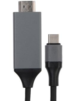 Кабель LuazON CAB-5 Type-C - HDMI, 2 м, для устройств с USB-C 3.1 (DisplayPort Alt Mode)