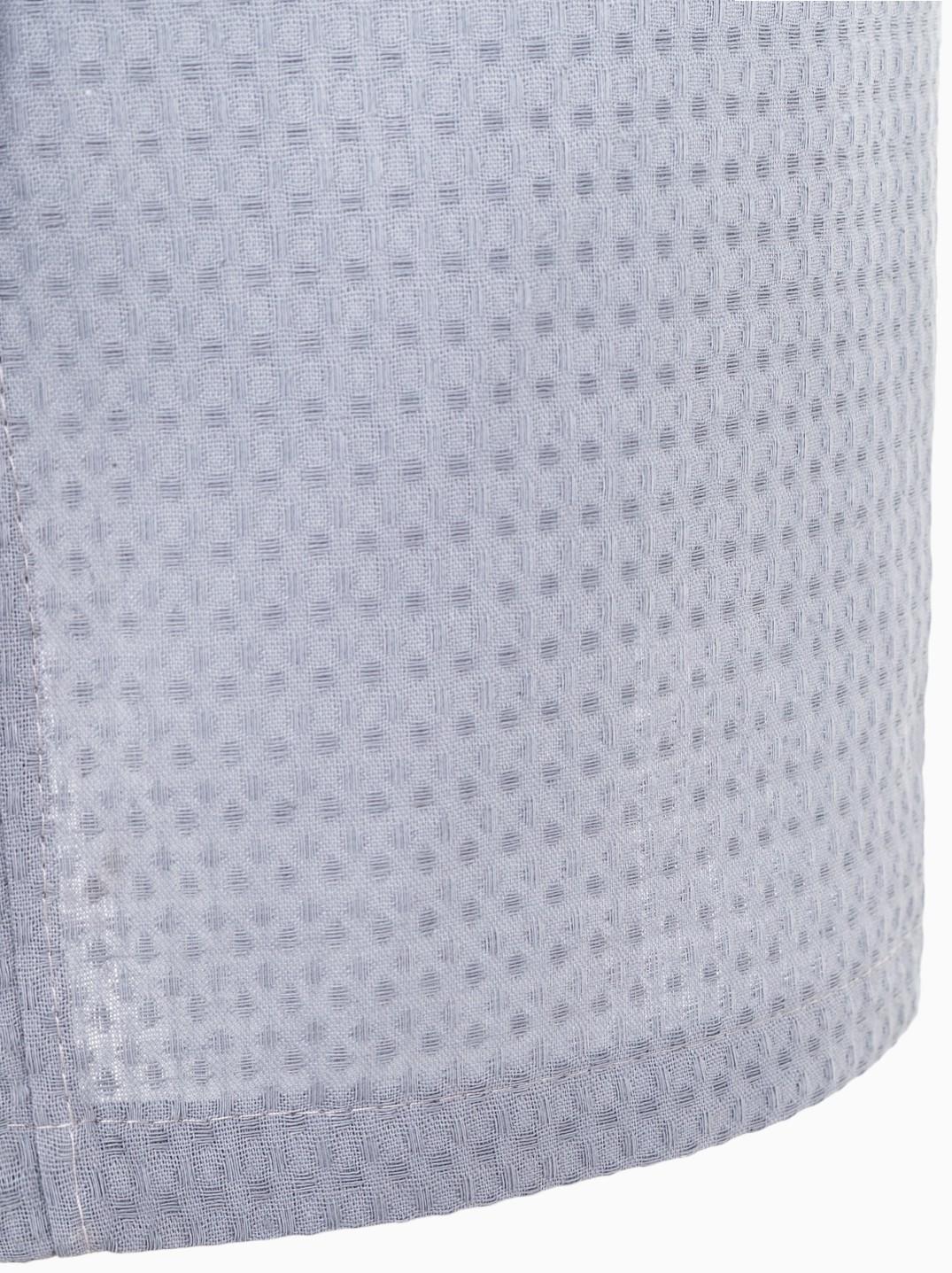 Халат вафельный мужской удлинённый Экономь и Я размер 50-52, цвет серый, 100% хлопок, 200г/м2