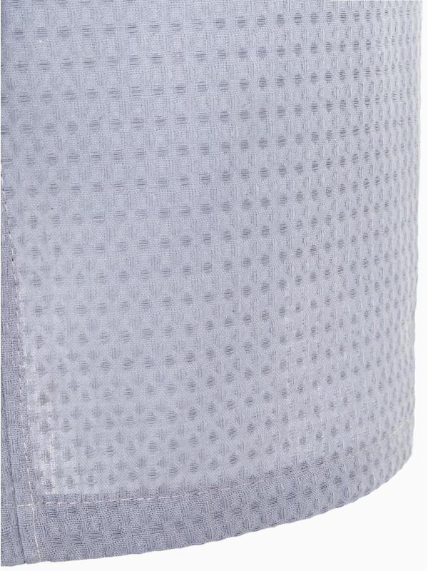 Халат вафельный мужской удлинённый Экономь и Я размер 50-52, цвет серый, 100% хлопок, 200г/м2