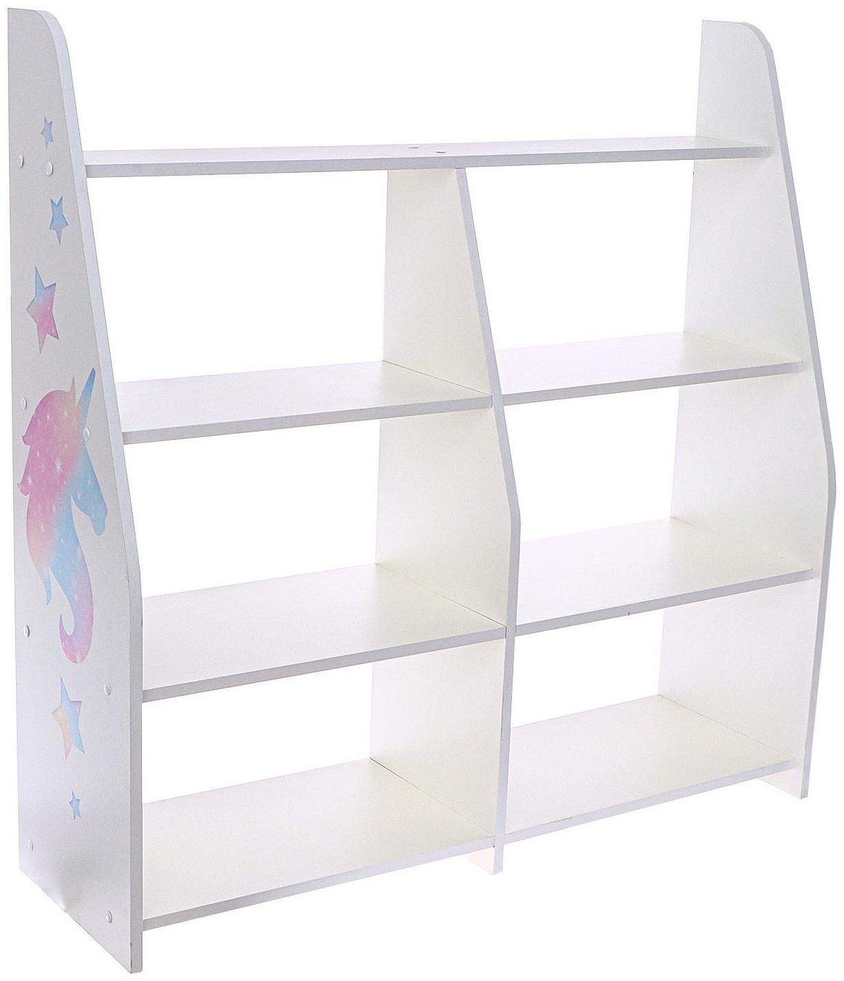 Стеллаж с сужением «Волшебный единорог», три полки