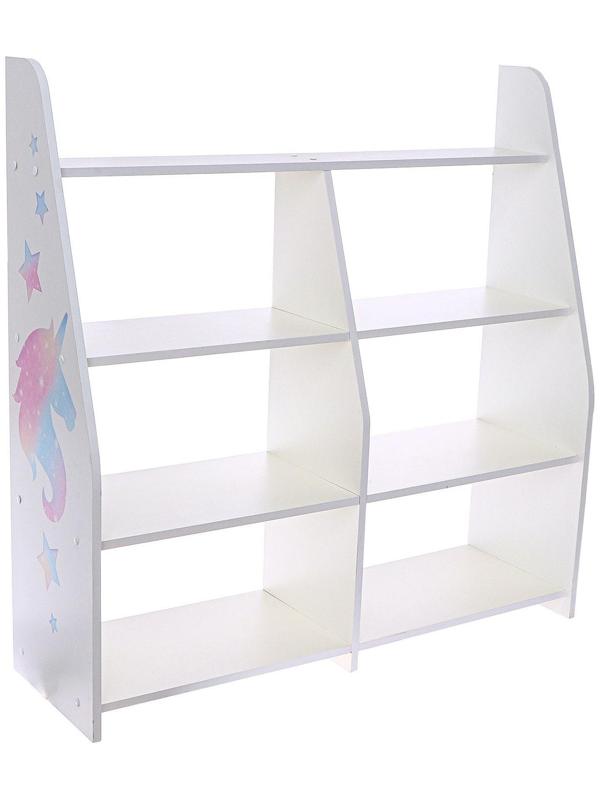Стеллаж с сужением «Волшебный единорог», три полки