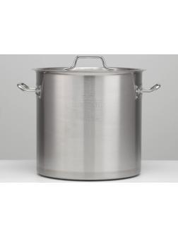 Котёл, 20 л, d=30 см, h=30 см, металлическая крышка, тройное дно, индукция, нержавеющая сталь