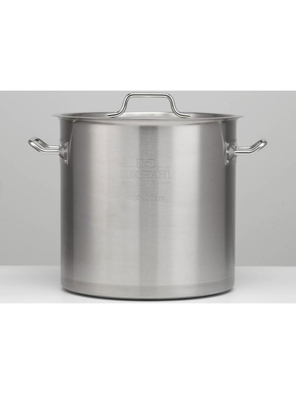 Котёл, 20 л, d=30 см, h=30 см, металлическая крышка, тройное дно, индукция, нержавеющая сталь