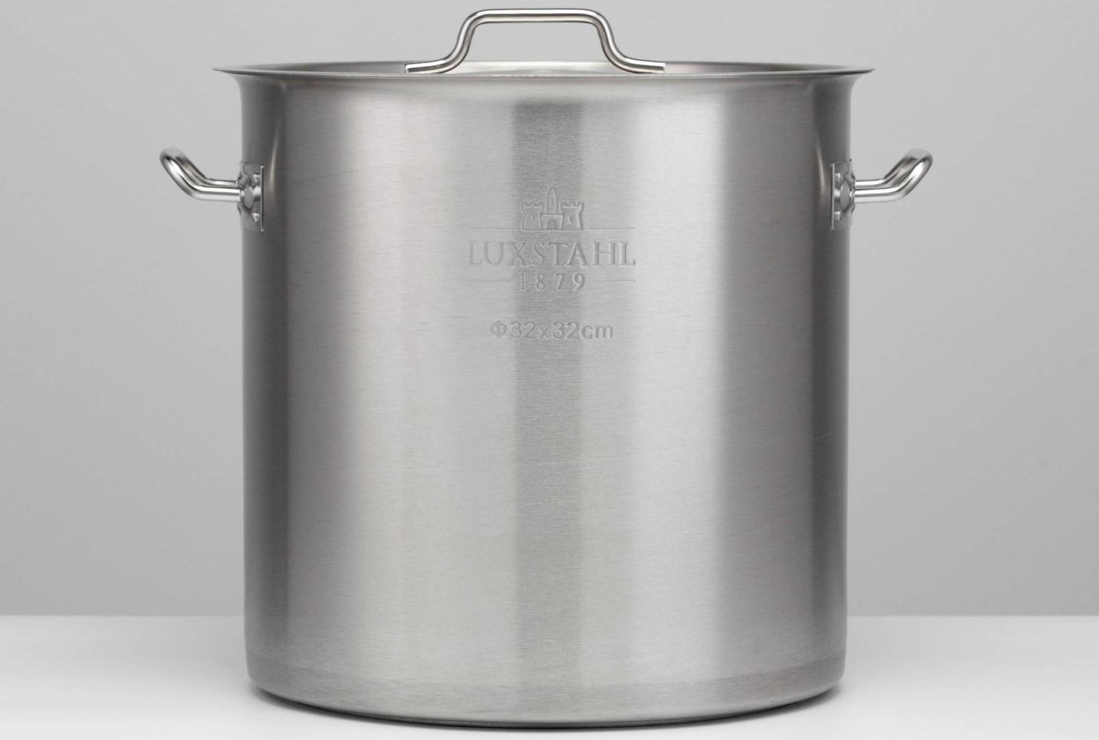 Котёл профессиональный, 25 л, d=32 см, h=32 см, металлическая крышка, тройное дно, индукция