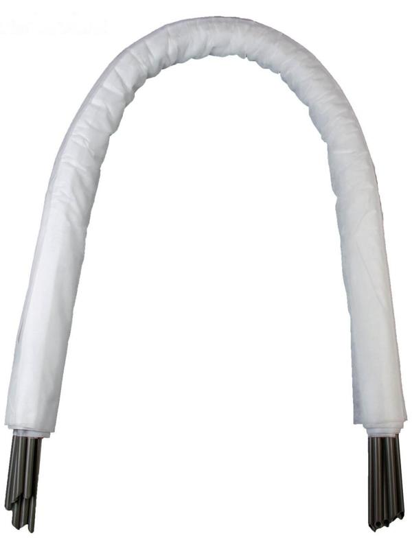 Парник прошитый, длина 6 м, 7 дуг из пластика, дуга L = 2.4 м, d = 16 мм, спанбонд 35 г/м², «уДачный»