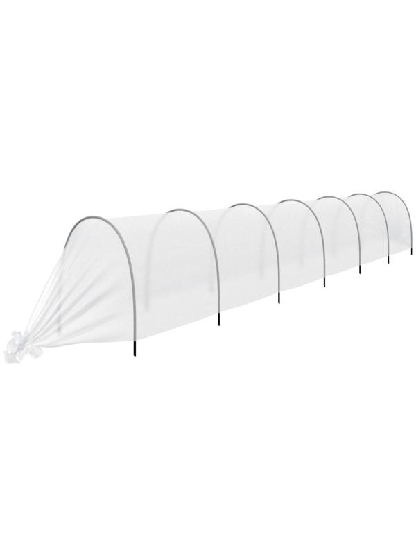 Парник прошитый, длина 6 м, 7 дуг из пластика, дуга L = 2.4 м, d = 16 мм, спанбонд 35 г/м², «уДачный»